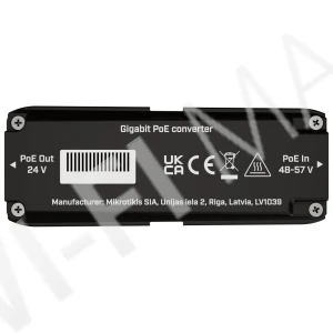 Mikrotik GPOE-CON-mini, PoE-конвертер, преобразующий стандарт 802.3af/at/48В в пассивный PoE 24В