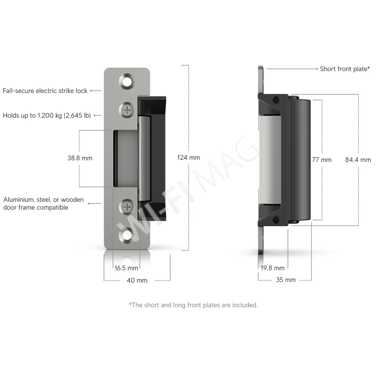Ubiquiti UniFi Access Fail-Secure Strike Lock 15mm, электрический замок с защелкой и защитой от сбоев