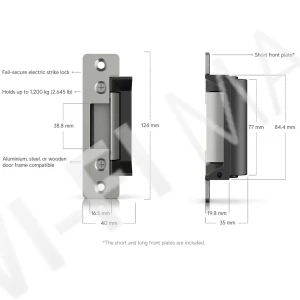 Ubiquiti UniFi Access Fail-Secure Strike Lock 15mm, электрический замок с защелкой и защитой от сбоев
