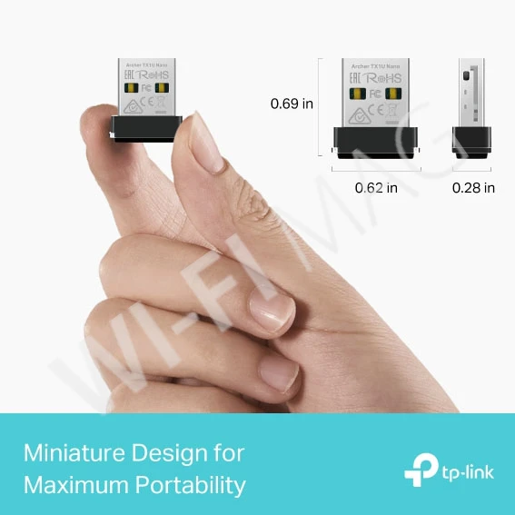 TP-Link Archer TX1U Nano AX300,  беспроводной Wi-Fi 6 USB‑адаптер 2,4 ГГц