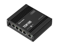 Неуправляемые коммутаторы с PoE Teltonika TSW100, 5-портовый неуправляемый с 4-мя PoE коммутатор (новый корпус)