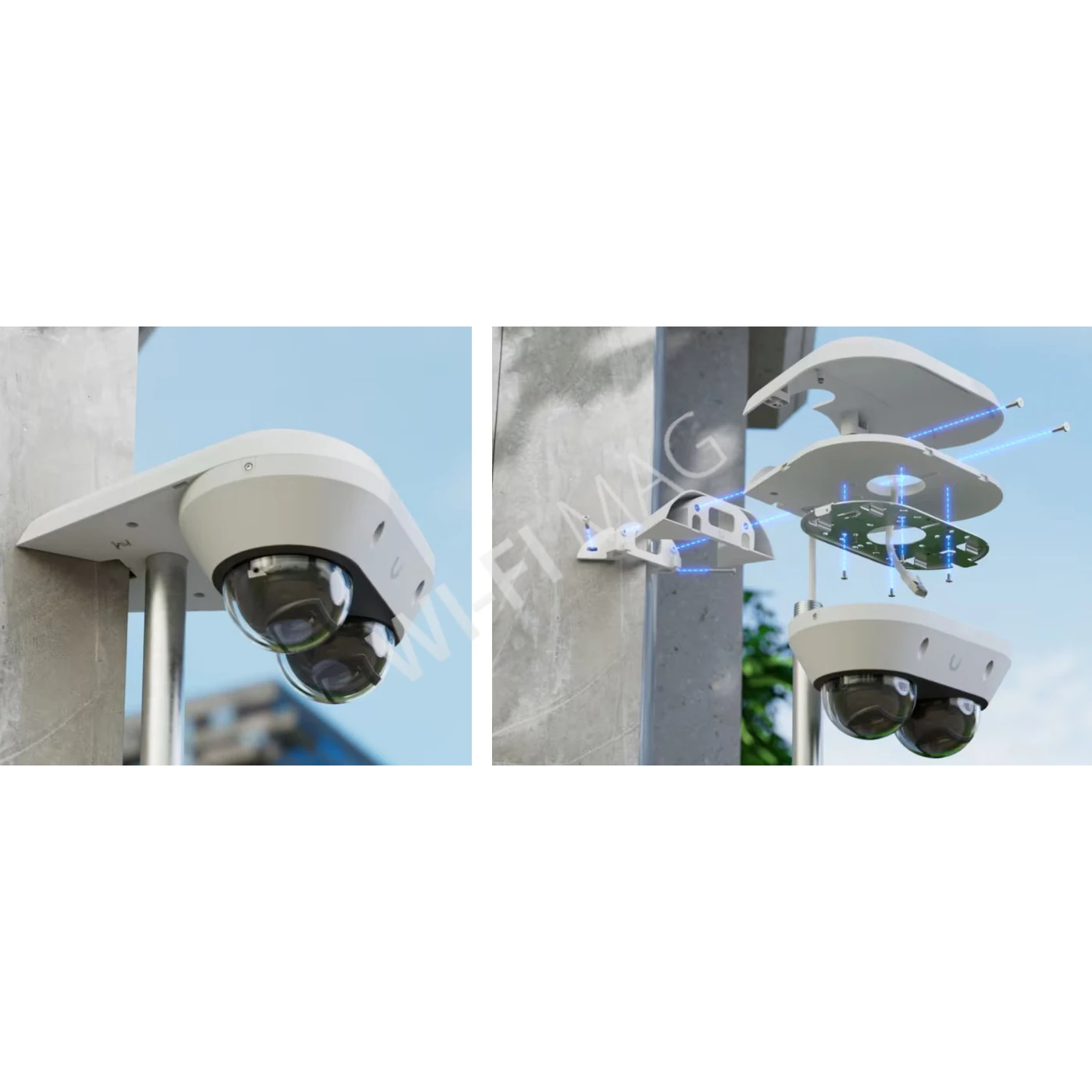 Ubiquiti AI Multi Sensor 2 Camera Arm Mount, настенное/угловое крепление для камеры UVC-AI-MS-2