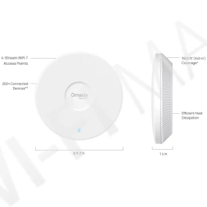 TP-Link EAP720 BE5000, двухдиапазонная точка доступа Omada Wi-Fi 7 с поддержкой PoE