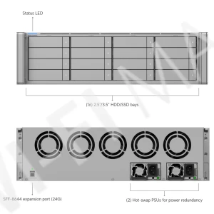 Ubiquiti Enterprise Storage Expansion 16, расширение хранилища для ENAS и ENVR-Core