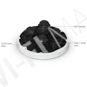 Ubiquiti UniFi AI Multi Sensor 4 Camera White, 32 Мп белая уличная PoE++ с 4-мя объективами и 2,33-кратным зумом IP-видеокамера