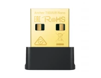 Адаптеры TP-Link Archer T600UB Nano AC600, беспроводной Wi-Fi Bluetooth 4.2 USB‑адаптер