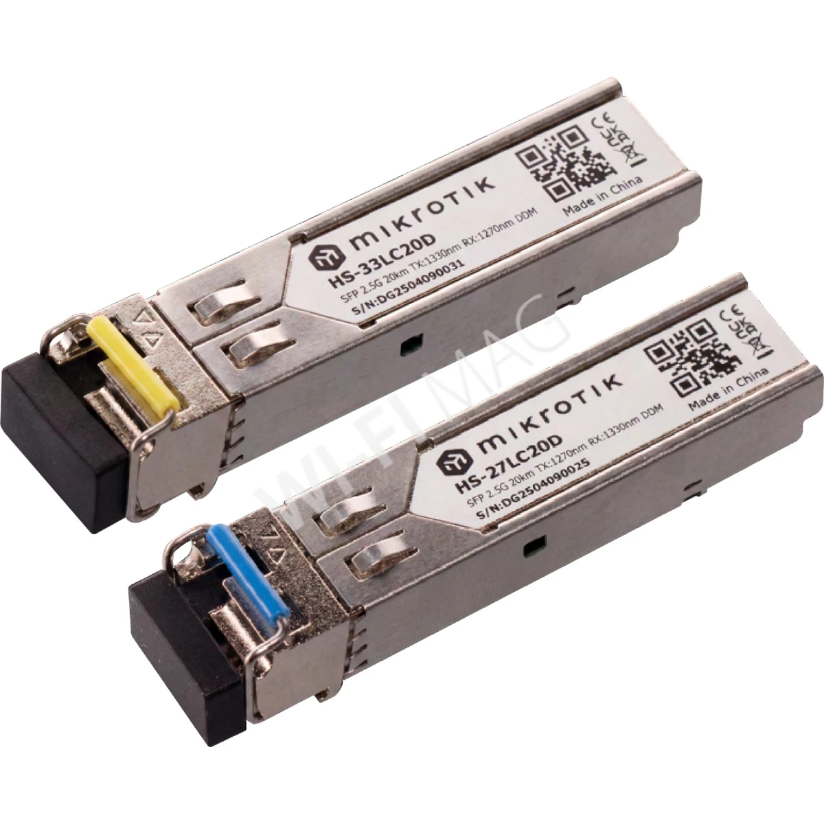 Mikrotik HS-2733LC20D (2-pack) 1/2.5 Гбит/с, SM, LC, 20км, Rx/Tx:1270/1330нм, WDM/BiDi, SFP-модуль (2 штуки)
