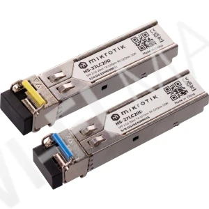 Mikrotik HS-2733LC20D (2-pack) 1/2.5 Гбит/с, SM, LC, 20км, Rx/Tx:1270/1330нм, WDM/BiDi, SFP-модуль (2 штуки)