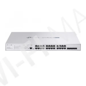TP-Link S5500-24GP4XF, 4 SFP+ и 24 порта 1 Гбит/с PoE+ линейки Omada Pro управляемый коммутатор