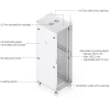 Ubiquiti 42U Rack Cabinet Perforated Front Door (800 мм) напольная стойка 42U с 4-мя вентиляторами и перфорированными дверцами