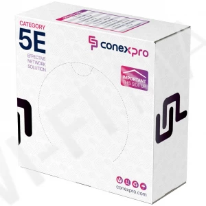 Кабель Conexpro UTP, CAT5e, PE, 24AWG, 6мм, 100м, черный