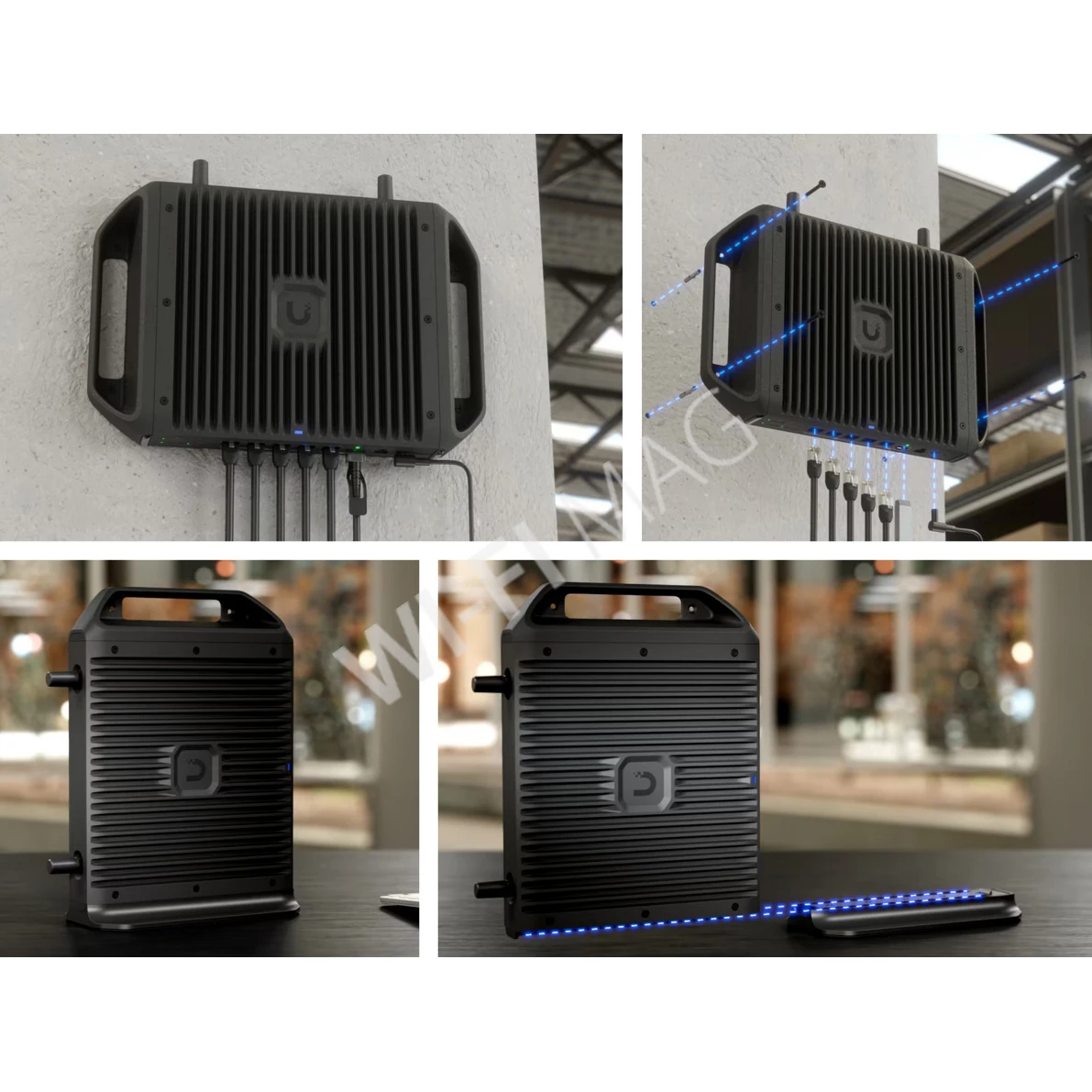 Ubiquiti UniFi Cloud Gateway Industrial, двухдиапазонный маршрутизатор Wi-Fi 7 с поддержкой PoE