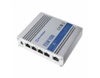 Неуправляемые коммутаторы с PoE Teltonika TSW100, 5-портовый неуправляемый с 4-мя PoE коммутатор
