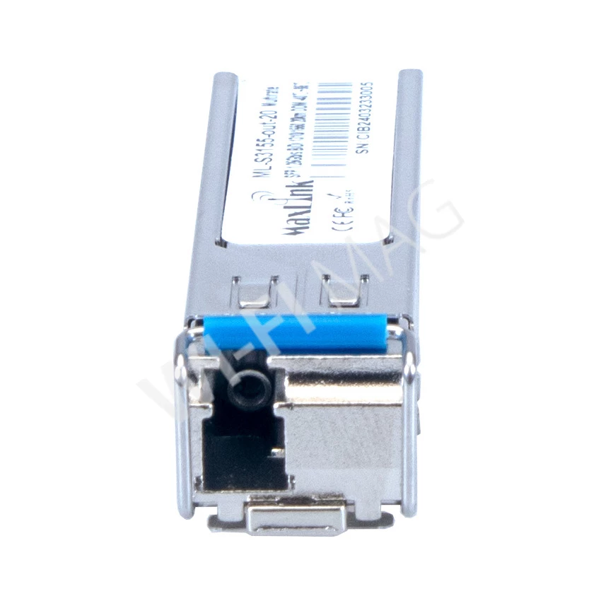 Max Link 1.25G SFP industrial optical module, WDM(BiDi), SM, Tx1310/Rx1550nm, 20km, 1xLC connector, DDM, оптический модуль