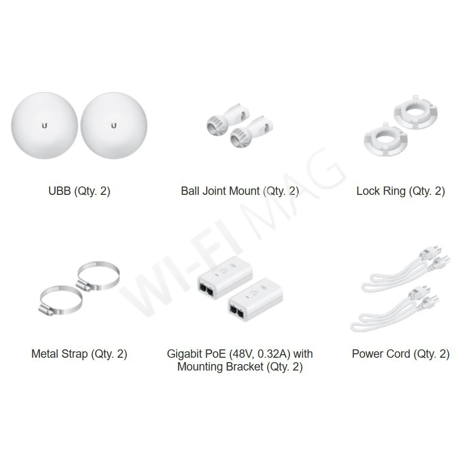 Ubiquiti UniFi Building Bridge (2-pack) антенна панельная активная (2 штуки)