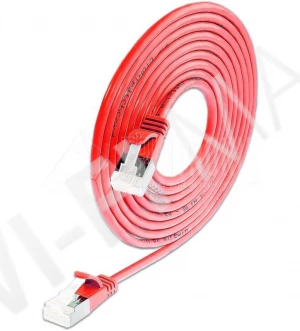 Кабель Wirewin SLIM LIGHT STP Cat.6A, 0.1 м красный