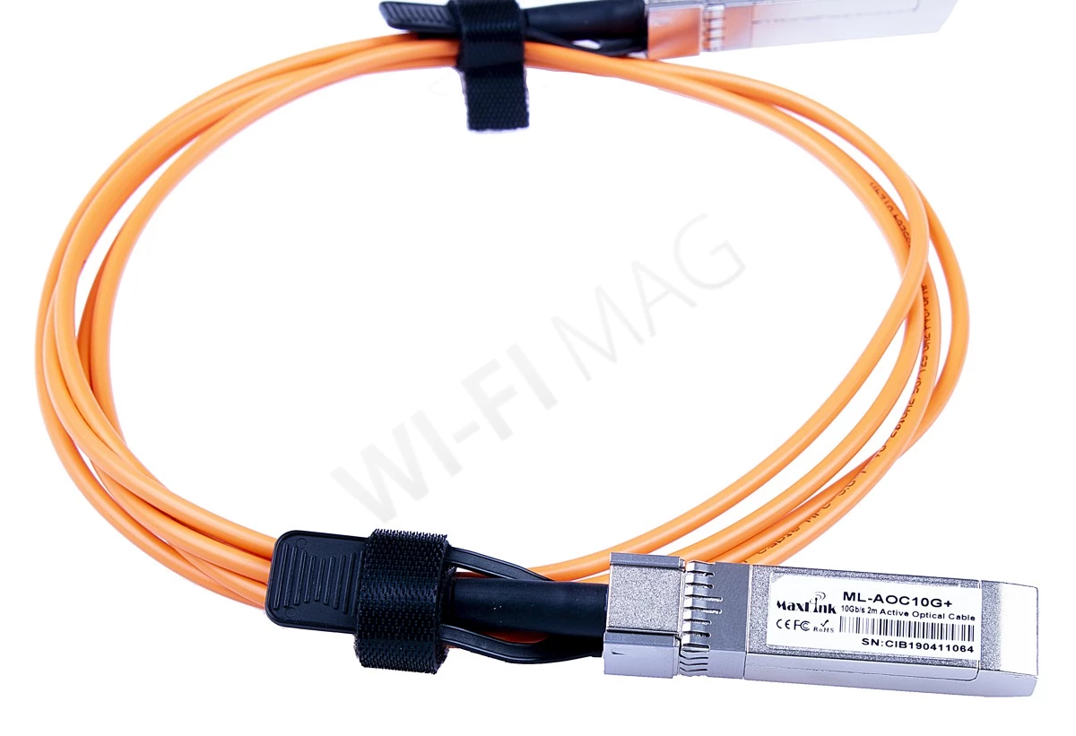 Max Link 10G SFP+ Active Optical Cable (AOC), DDM, cisco comp., кабель соединительный оптический, длина 15 м.