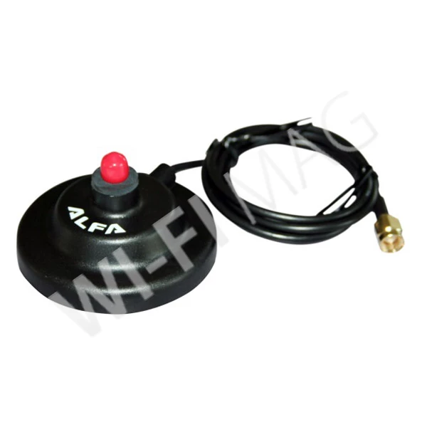 Alfa Magnetic Base ARS-AS01 магнитное основание для антенн с коннектором RP-SMA, кабель RP-SMA male 1 м.