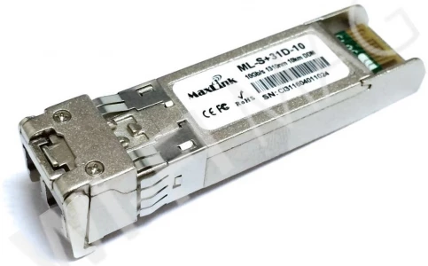 Max Link 10G SFP+ optical module, SM, 1310nm, 10km, 2x LC connector, DDM, оптический модуль