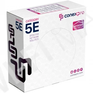 Кабель Conexpro UTP, CAT5e, PE, 24AWG, 6мм, 100м, черный