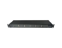 Питание, POE оборудование Conexpro POE-PAN24-GBM, 24-портовая гигабитная пассивная PoE-панель для 19" стойки