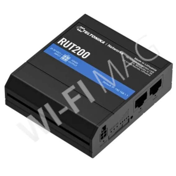 Teltonika RUT200 4G/LTE Wi-Fi Router SIM+eSIM, промышленный сотовый маршрутизатор Wi-Fi 4 с eSIM