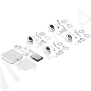 Ubiquiti UniFi Protect Network Video Recorder Instant Kit, комплект из 4-х камер UVC-G5-Turret-Ultra и видеорегистратора UNVR-Instant
