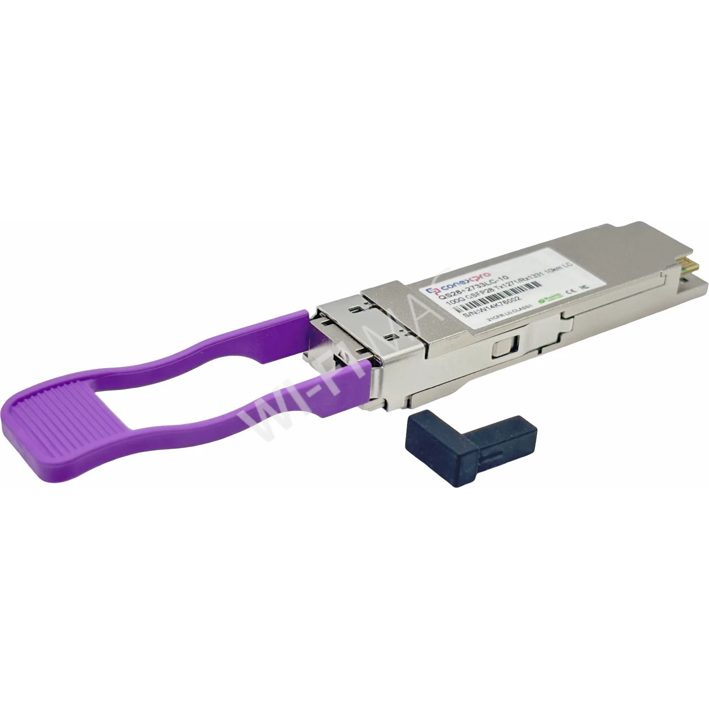 Conexpro QS28+2733LC-10 модуль QSFP28 Single Mode, 100 Гбит/с, LC, WDM/BiDi, 10 км (Tx=1271/Rx=1331) DDM