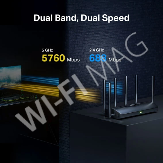 Mercusys MR37BE BE6500, двухдиапазонный маршрутизатор Wi‑Fi 7