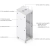 Ubiquiti 42U Rack Cabinet Glass Front Door (800 мм) напольная стойка 42U с 4-мя вентиляторами и стеклянной дверцей