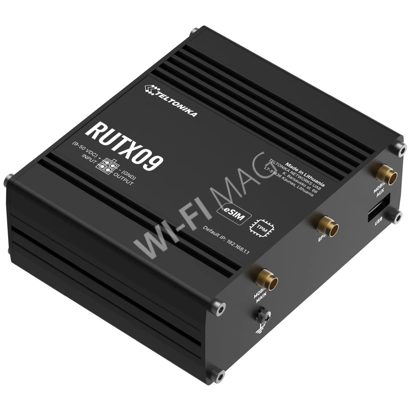 Teltonika RUTX09 Industrial Cellular Router 2 SIM+eSIM, промышленный сотовый маршрутизатор GNSS