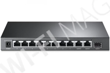 TP-Link TL-SL1311MP, 8 PoE+ портов (10/100 Мбит/с) и 3 гигабитных порта