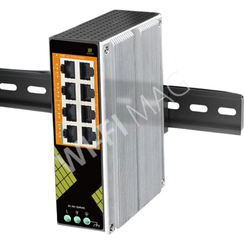 Conexpro GNT-IG1008GP-AC, промышленный с 8 PoE (1 Гбит/с) портами неуправляемый коммутатор