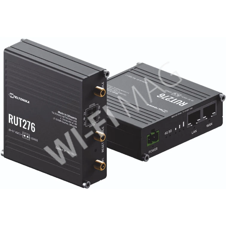 Teltonika RUT276 Compact RedCAP 5G Router, промышленный 5G маршрутизатор Wi-Fi 4