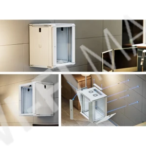 Ubiquiti 12U Rack Cabinet Glass Front Door (450 мм) стоечный шкаф 12U с 2-мя вентиляторами и стеклянной дверцей
