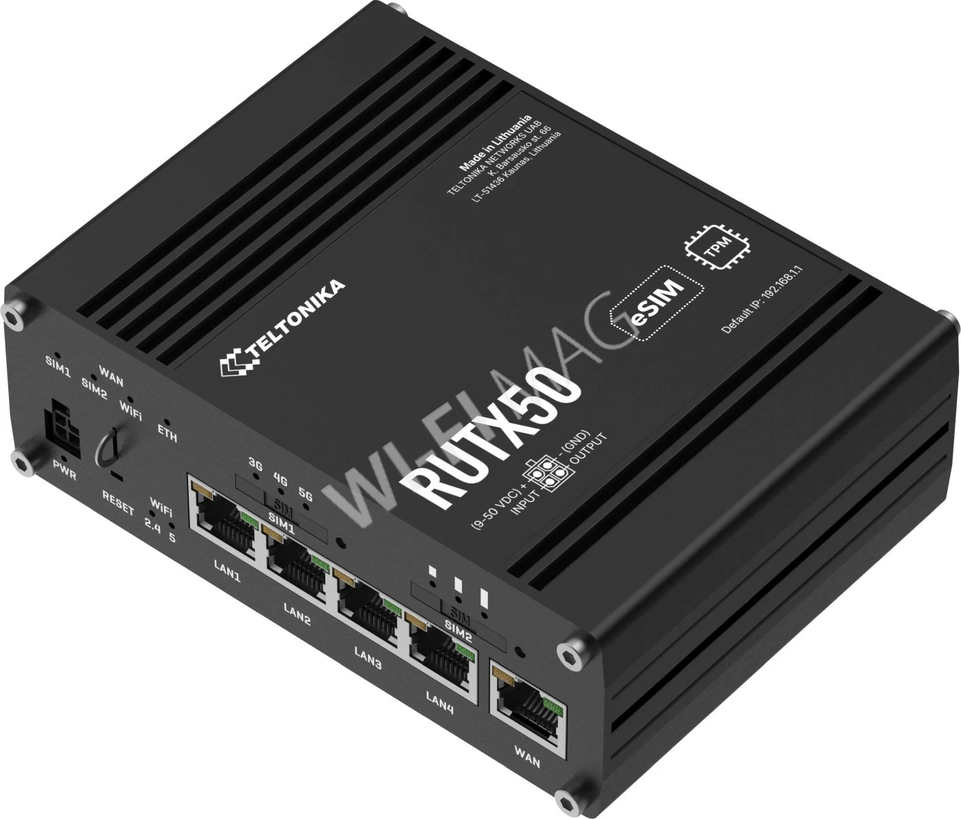 Teltonika RUTX50 Industrial 5G Router 2 SIM, промышленный сотовый маршрутизатор Wi-Fi 5