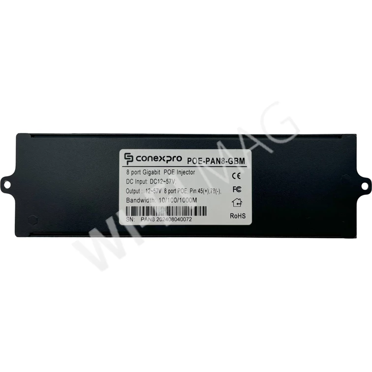 Conexpro POE-PAN8-GBM, 8-портовый гигабитный пассивный PoE-инжектор