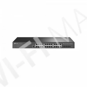 TP-Link TL-SG3428X-UPS, JetStream 24-портовый управляемый коммутатор с 4 слотами SFP+ 10G