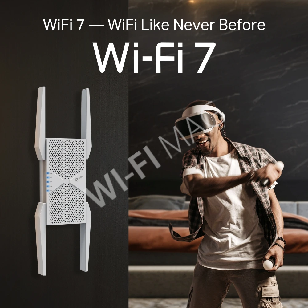 TP-Link RE655BE BE11000, трёхдиапазонный усилитель сигнала Wi-Fi 7 EasyMesh