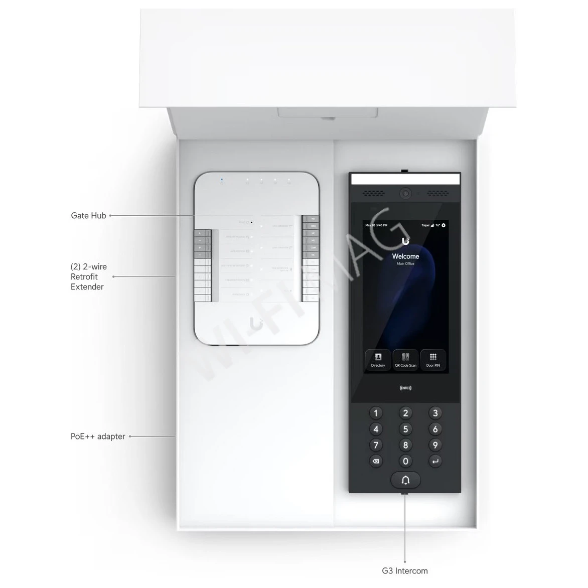 Ubiquiti UniFi Access G3 Gate Starter Kit, комлект устройств для управления воротами или шлагбаумом