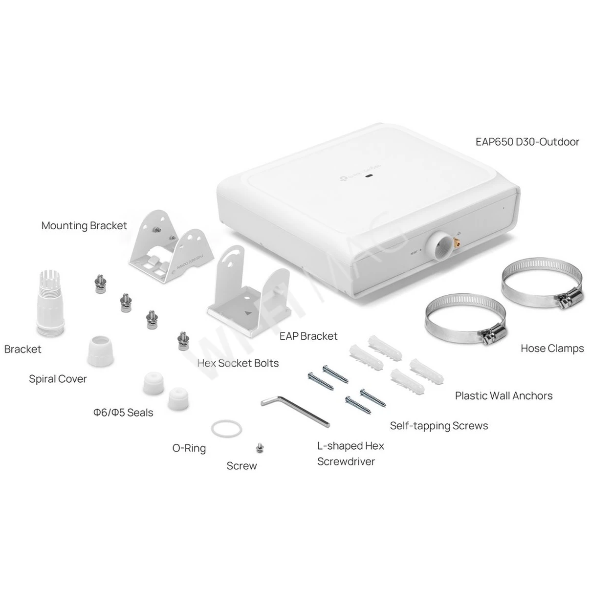 TP-Link EAP650 D30-Outdoor AX3000 Omada, 30° уличная двухдиапазонная точка доступа Wi-Fi 6 c PoE