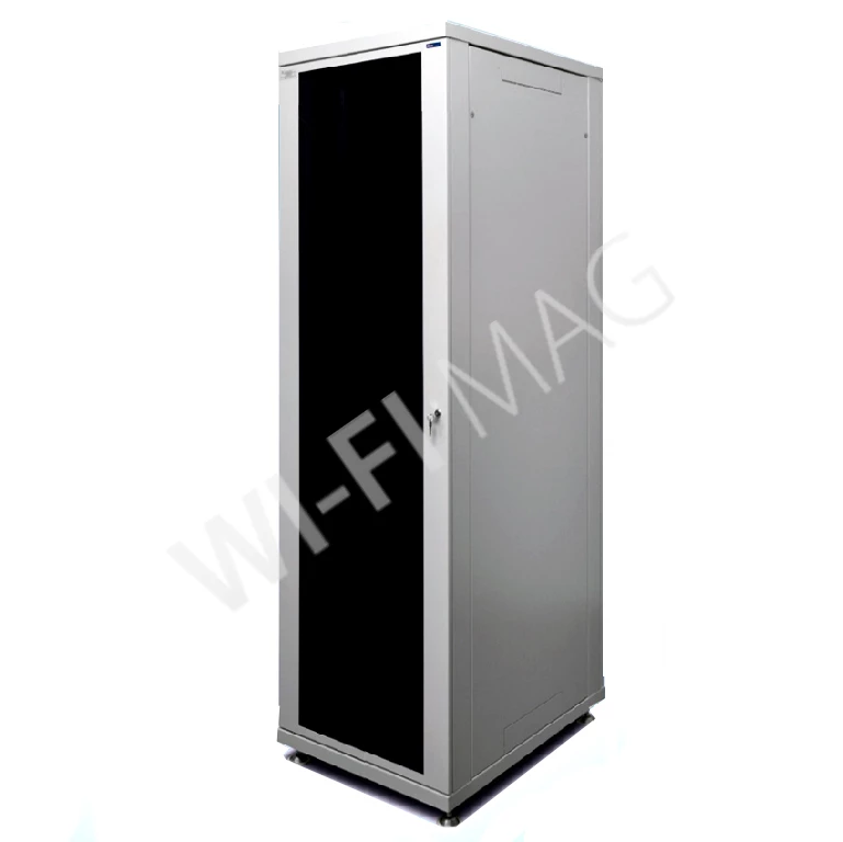 Телекоммуникационный шкаф напольный 19 дюймов 37U, 1831x600x600мм, разборный, дверь со стеклом