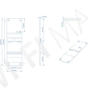 Teltonika TSW2 Rear panel with DIN Rail holder (PR5MEC25) задняя панель с держателем на DIN-рейку для TSW200 и TSW210