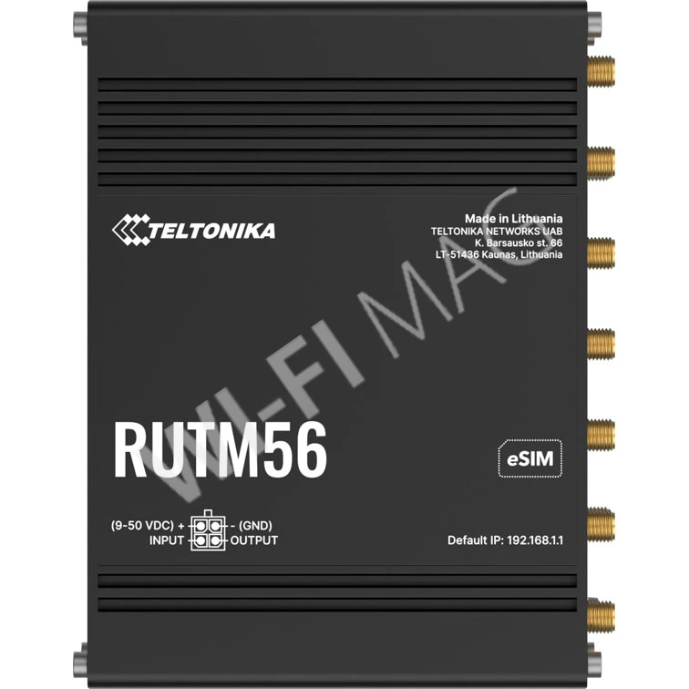 Teltonika RUTM56, двухдиапазонный промышленный маршрутизатор 5G+4G Wi-Fi Router, eSIM