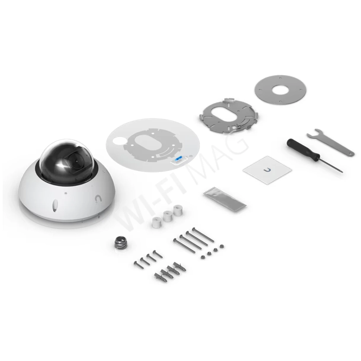 Ubiquiti UniFi G6 Edge Dome Camera, 8 Мп уличная PoE+ с микрофоном и ночным видением белая IP-видеокамера