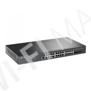 TP-Link TL-SG3428X-UPS, JetStream 24-портовый управляемый коммутатор с 4 слотами SFP+ 10G