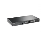 Управляемые коммутаторы TP-Link TL-SG3428X-UPS, JetStream 24-портовый управляемый коммутатор с 4 слотами SFP+ 10G