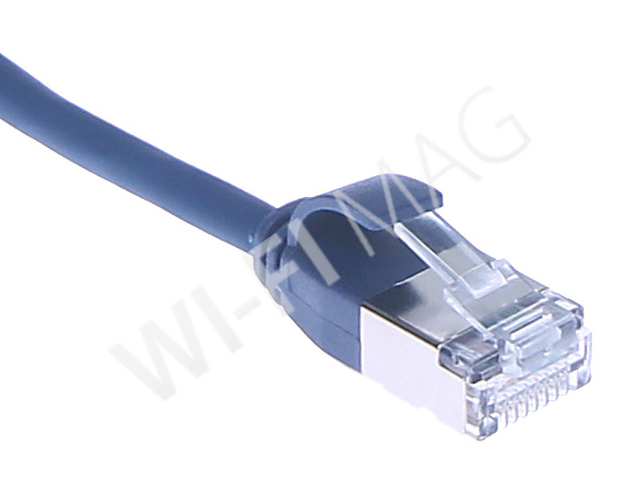 Кабель патч-корд Masterlan Comfort patch cable U/FTP, Cat6A, extra slim, LSZH, 0.25 м, экранированный, синий