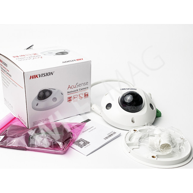Hikvision DS-2CD2543G2-IS(4 mm) 4Мп уличная купольная с EXIR-подсветкой до 30 м и микрофоном IP-видеокамера