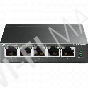 TP-Link TL-SG105MPE, 5-портовый управляемый коммутатор с 4-мя PoE+
